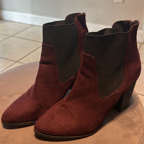 ATTENTION WOMEN SHOES MAN MADE MATERIALS COLOR BURGUNDY - Picture 8 of 12